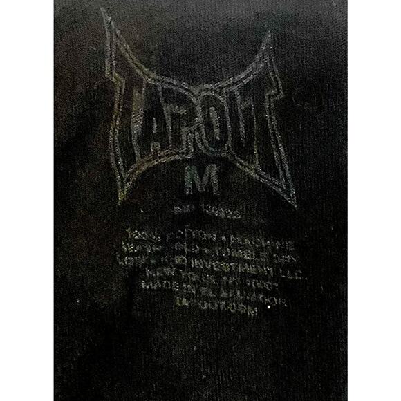 Vintage Y2K Tap Out MMA Women’s V-Neck Double Sided Shirt W/Red & White Roses, M - Picture 6 of 6